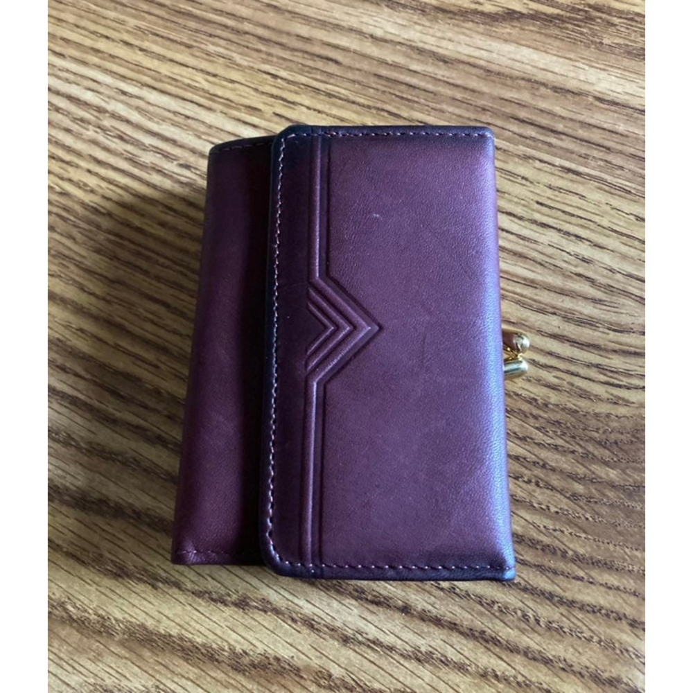 Maroon Full Grain Cowhide Leather Wallet